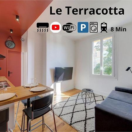Terracotta-T2-Clim-Parking Gratuit Prive Appartement Pierre-Bénite Buitenkant foto